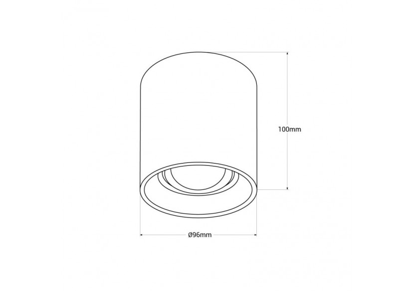 Applique plafond en polycarbonate orientable - GU10 - B985-R-N - Barcelona LED
