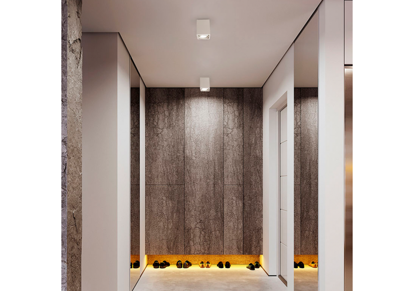 Applique plafond carrée en polycarbonate - Orientable - GU10 - B984-C-B - Barcelona LED