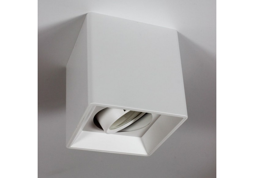 Applique plafond carrée en polycarbonate - Orientable - GU10 - B984-C-B - Barcelona LED