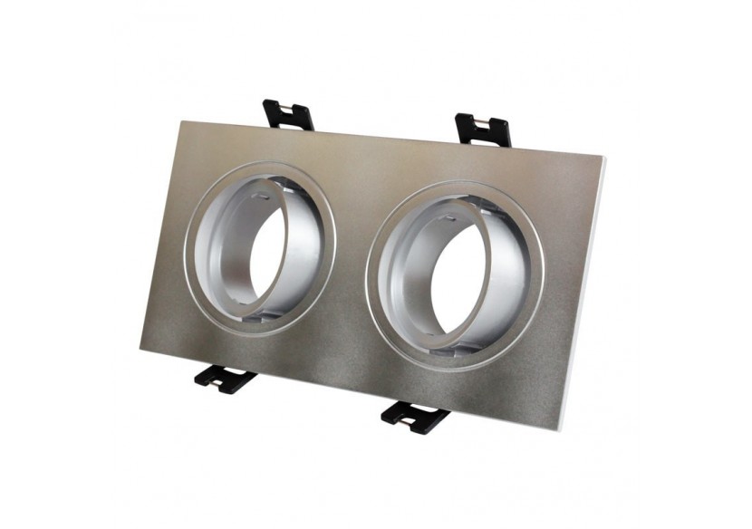 Cadran encastrable orientable pour 2 ampoules GU10, MR16 - B983-C-P - Barcelona LED