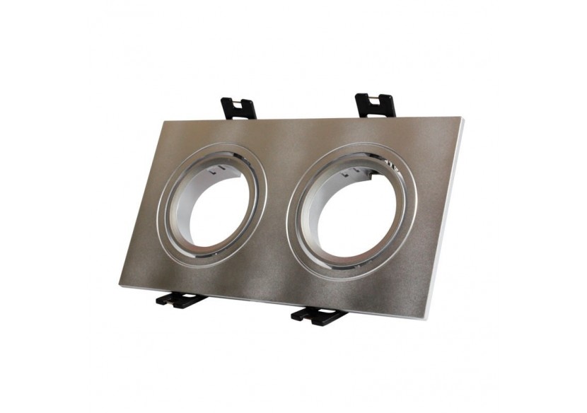 Cadran encastrable orientable pour 2 ampoules GU10, MR16 - B983-C-P - Barcelona LED