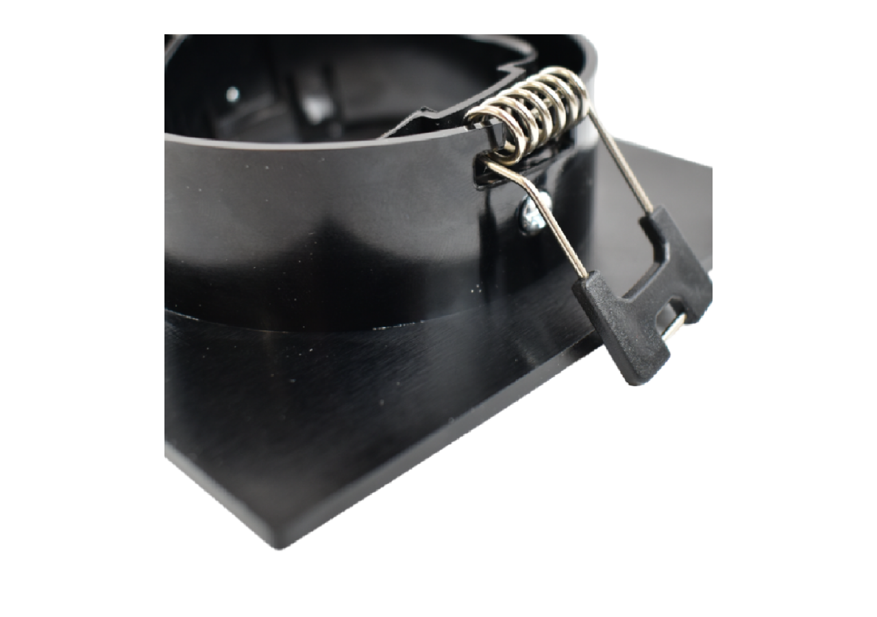 Collerette carrée orientable à encastrer pour ampoule GU10/MR16 - Découpe diamètre 75mm - B982-C-N - Barcelona LED