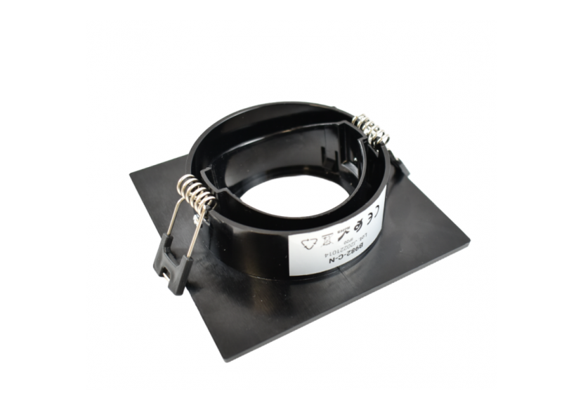 Collerette carrée orientable à encastrer pour ampoule GU10/MR16 - Découpe diamètre 75mm - B982-C-N - Barcelona LED