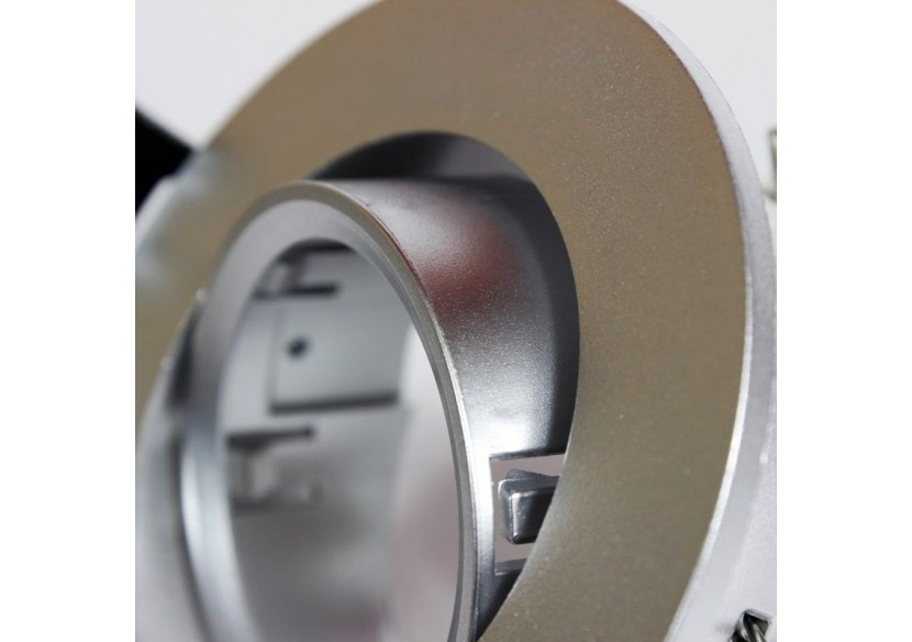 Collerette ronde orientable à encastrer pour ampoule GU10/MR16 - Découpe diamètre 75mm - B981-R-P - Barcelona LED