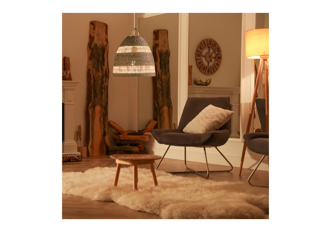 Suspension en osier "Ikken" - K172-B - Barcelona LED