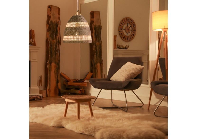 Suspension en osier "Ikken" - K172-B - Barcelona LED