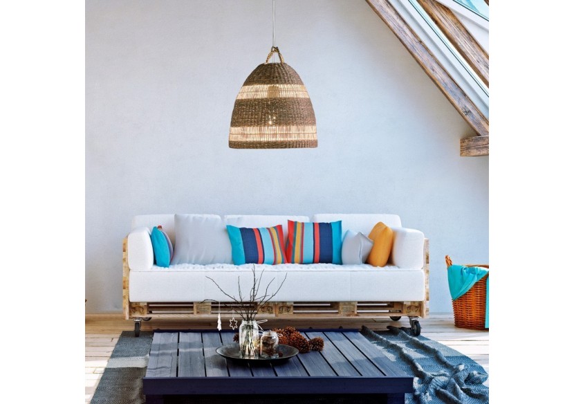 Suspension en osier "Ikken" - K172-B - Barcelona LED