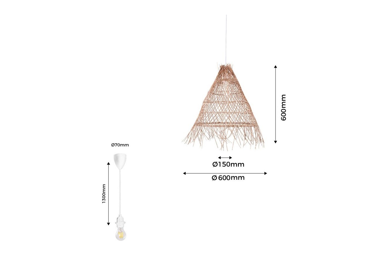 Suspension en osier"Willow" - K171-B - Barcelona LED