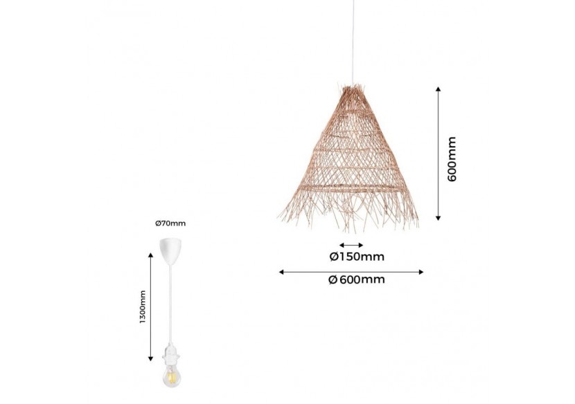 Suspension en osier"Willow" - K171-B - Barcelona LED