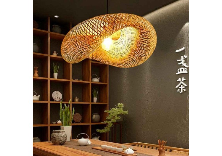 Suspension en osier "Vimet Lite" - K170-N - Barcelona LED 2