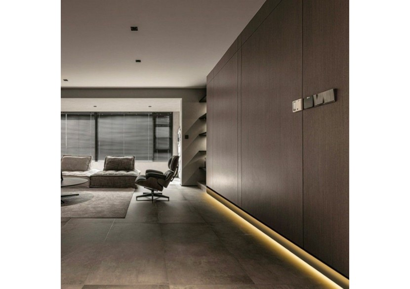 Profilé lèche mur encastrable 14x68mm (2m) - BPERFALP023-R2 - Barcelona LED Profilé lèche mur encastrable 14x68mm (2m) - BPERFALP023-R2 - Barcelona LED