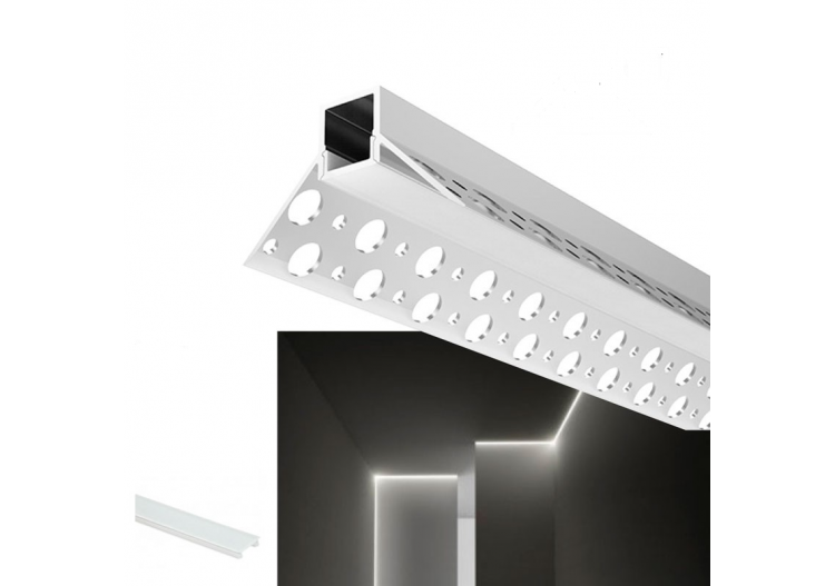 Profilé d'intégration placo-plâtre d'angle intérieur 46x26 (2m) - BPERFALP069 - Barcelona LED