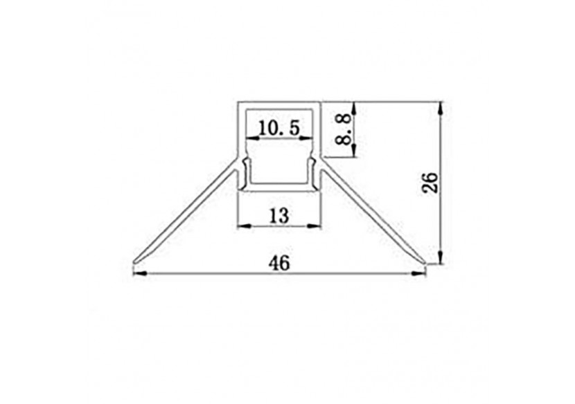 Profilé d'intégration placo-plâtre d'angle intérieur 46x26 (2m) - BPERFALP069 - Barcelona LED Profilé d'intégration placo-plâtre d'angle intérieur 46x26 (2m) - BPERFALP069 - Barcelona LED