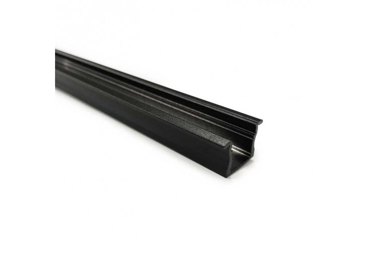 Profilé en aluminium noir encastrable 23x15mm (2 mètres) - BPERF23X15-N - Barcelona LED 2