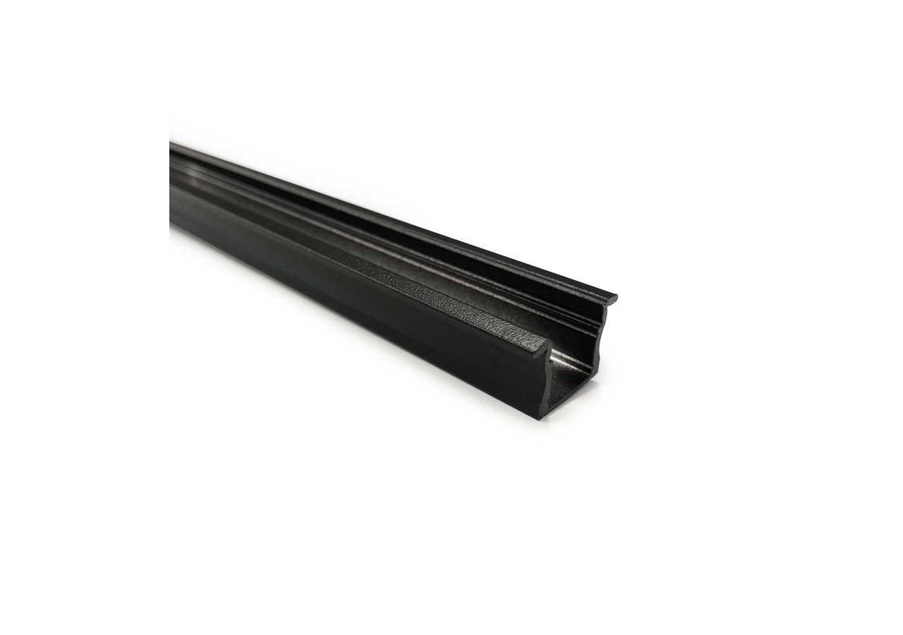 Profilé en aluminium noir encastrable 23x15mm (2 mètres) - BPERF23X15-N - Barcelona LED