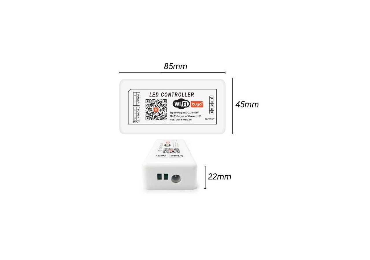 Contrôleur LED SMART+ WIFI RGBW 12/24V 4 canaux - B1645-RGBW - Barcelona LED
