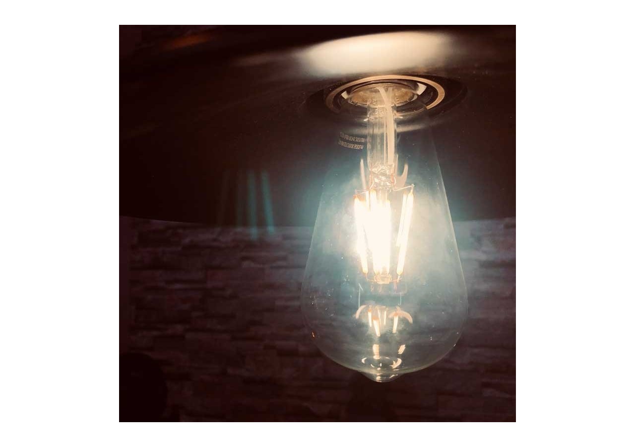 Ampoule LED à filament vintage ST64 E27 6W - BF1-ST64E27-BC - Barcelona LED