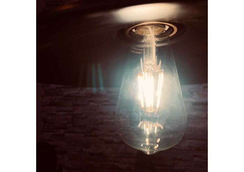 Ampoule LED à filament vintage ST64 E27 6W - BF1-ST64E27-BC - Barcelona LED