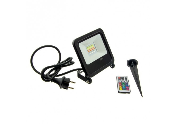 Projecteur LED RGB 30W IP65 télécommande - B1455-N - Barcelona LED 2