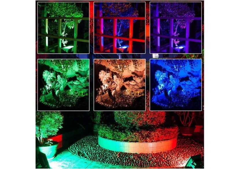 Projecteur LED RGB 30W IP65 télécommande - B1455-N - Barcelona LED