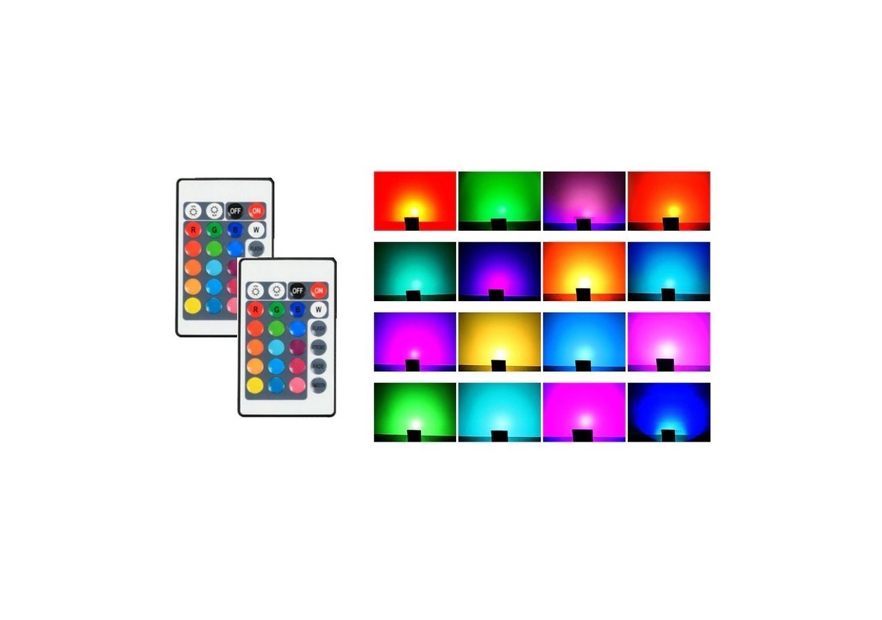 Projecteur LED RGB 30W IP65 télécommande - B1455-N - Barcelona LED