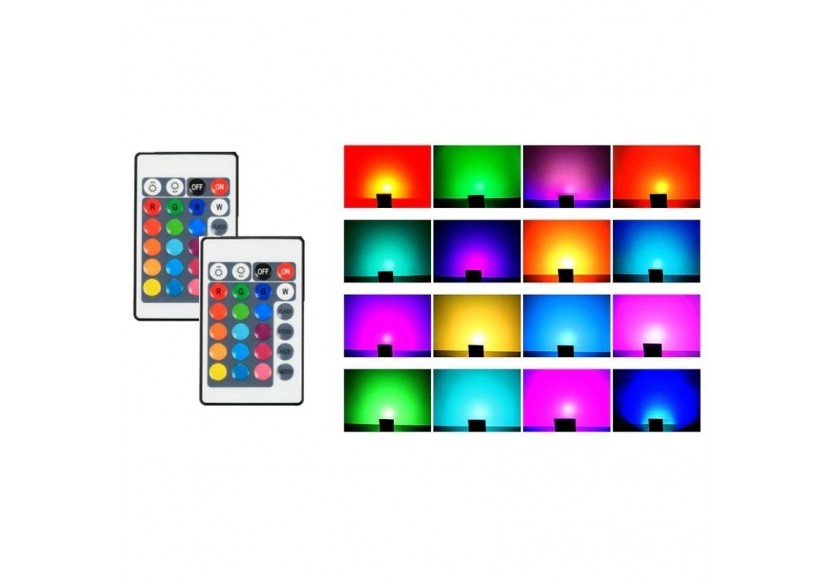 Projecteur LED RGB 30W IP65 télécommande - B1455-N - Barcelona LED