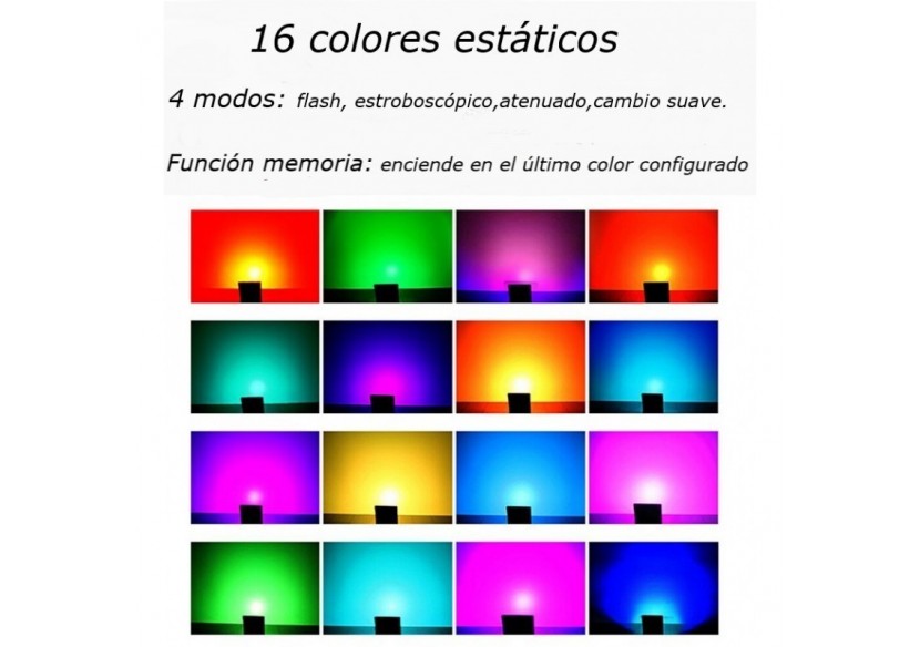 Projecteur LED RGB 30W IP65 télécommande - B1455-N - Barcelona LED