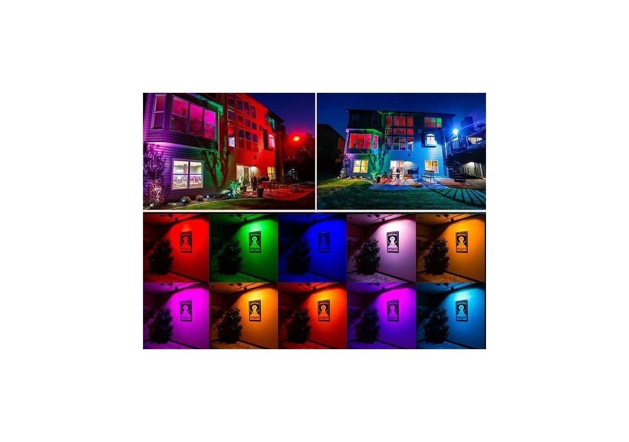 Projecteur LED RGB 30W IP65 télécommande - B1455-N - Barcelona LED