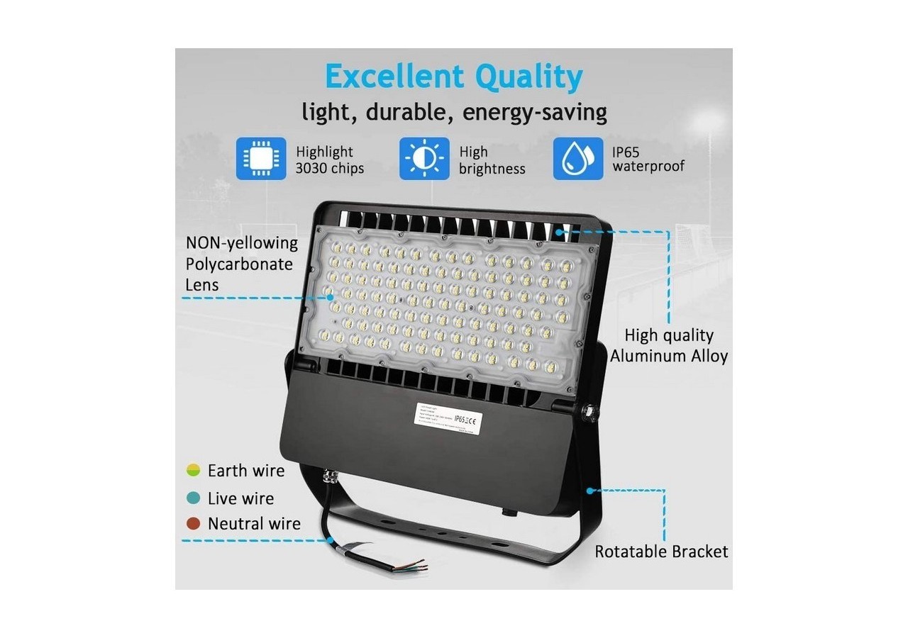 Projecteur LED asymétrique 200W 26000lm IP65 - B8221 - Barcelona LED