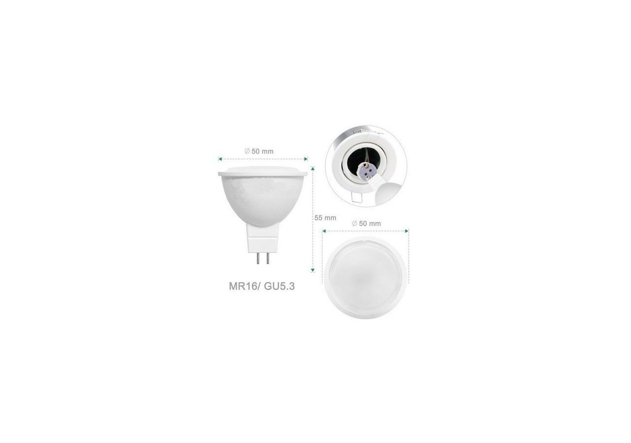Ampoule GU5.3 LED MR16 12-24V DC 5W - BV1360-BN - Barcelona LED