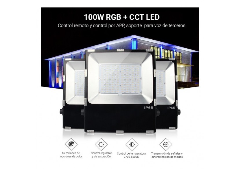 Projecteur LED extérieur 100W RGB+CCT | Mi Light - FUTT07 - Barcelona LED Projecteur LED extérieur 100W RGB+CCT | Mi Light - FUTT07 - Barcelona LED