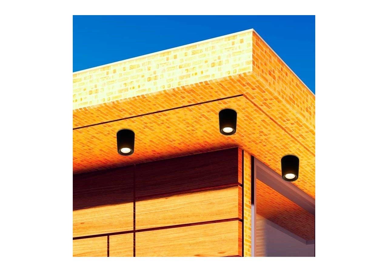 Plafonnier extérieur CCT "Livia 90" FUMAGALLI 6W GU10 IP55 - 2A9.000.000.AXL1K - Barcelona LED