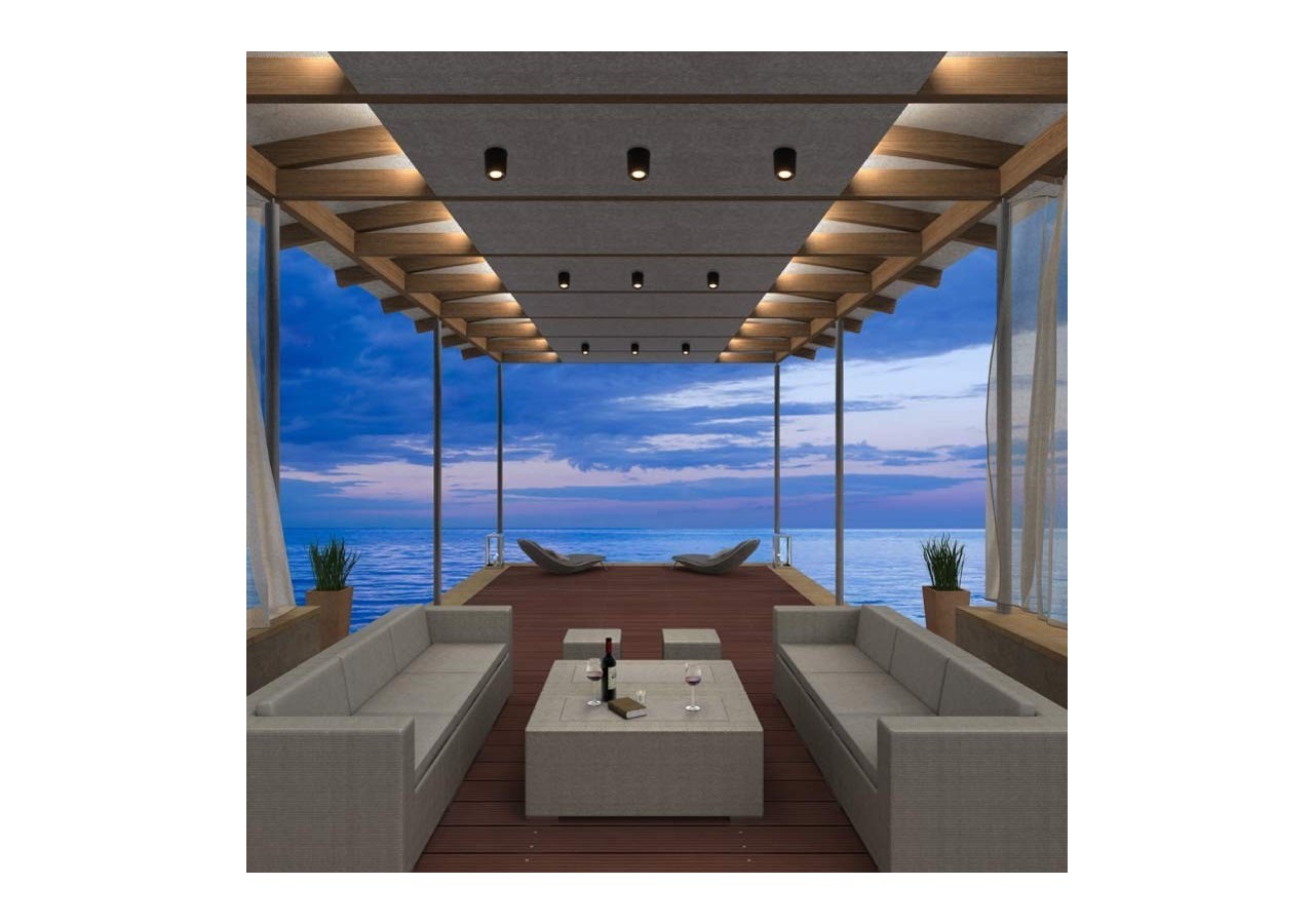 Plafonnier extérieur CCT "Livia 90" FUMAGALLI 6W GU10 IP55 - 2A9.000.000.AXL1K - Barcelona LED