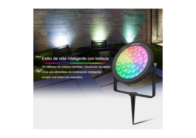 Projecteur LED extérieur sur piquet 15W RGB CCT contrôle RF/WiFi| Mi Light - FUTC03 - Barcelona LED Projecteur LED extérieur sur piquet 15W RGB CCT contrôle RF/WiFi| Mi Light - FUTC03 - Barcelona LED