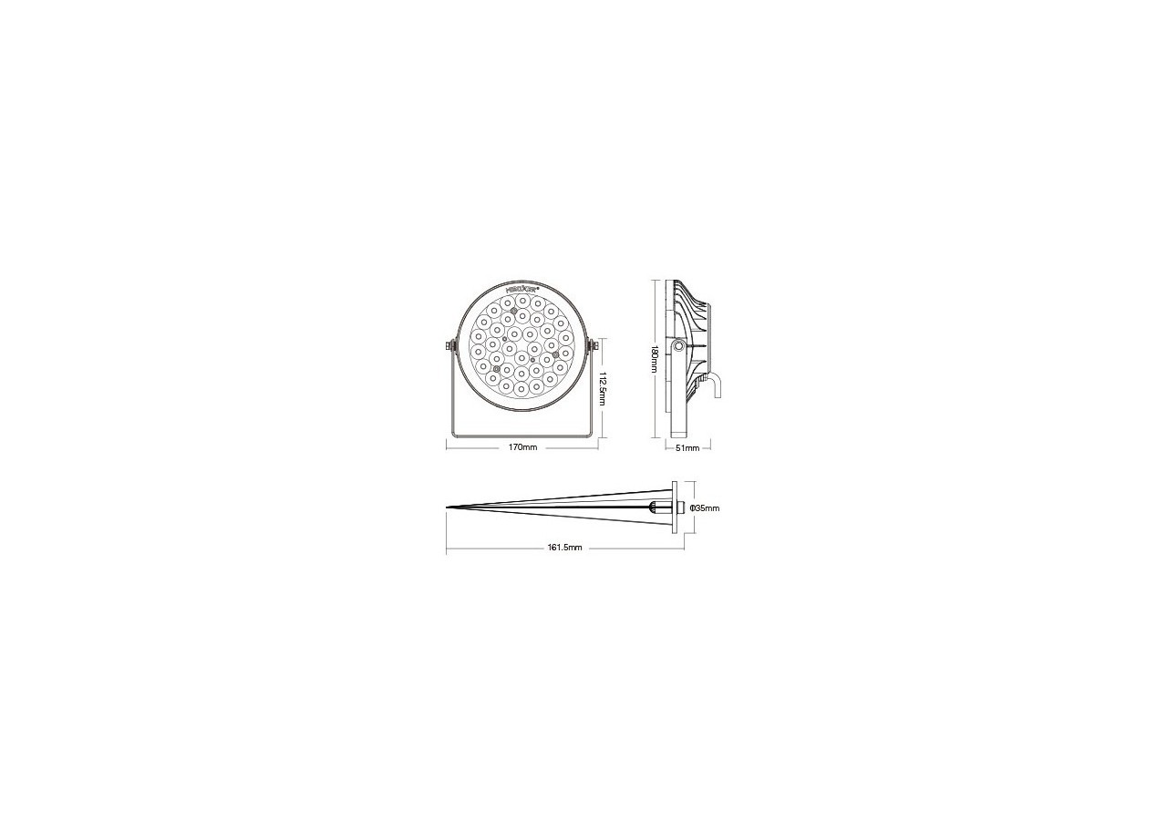 Projecteur LED extérieur sur piquet 15W RGB CCT contrôle RF/WiFi| Mi Light - FUTC03 - Barcelona LED