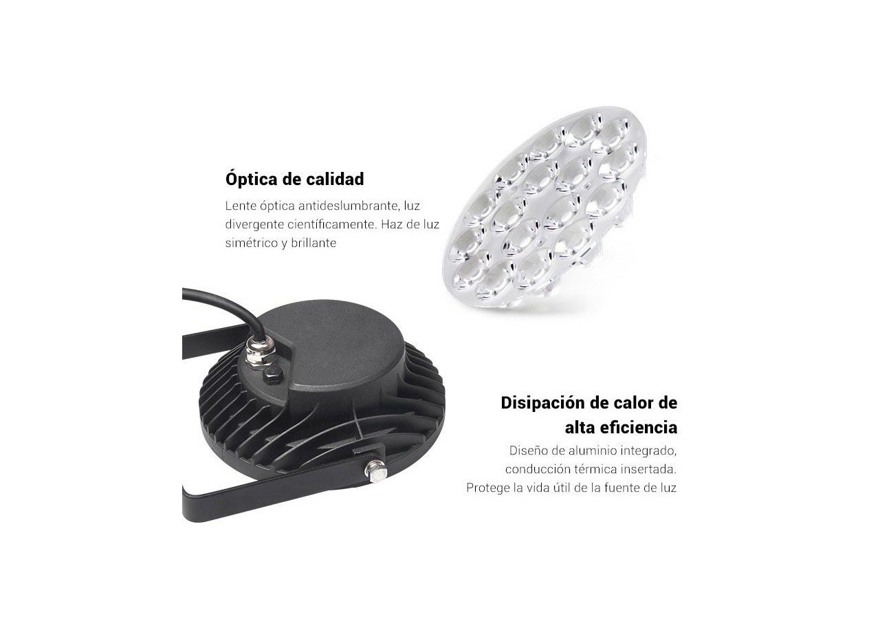 Projecteur LED extérieur sur piquet 15W RGB CCT contrôle RF/WiFi| Mi Light - FUTC03 - Barcelona LED