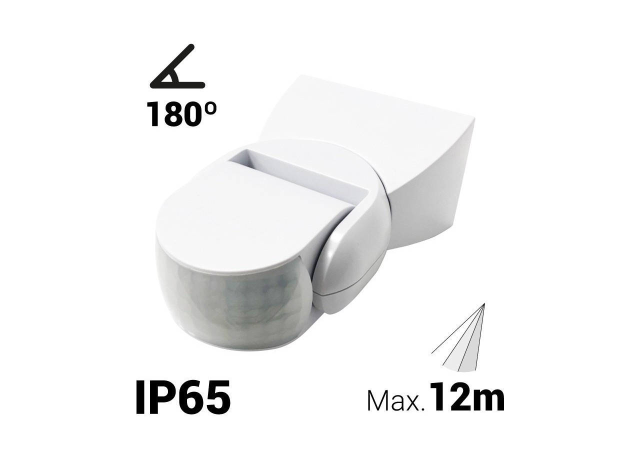 Détecteur de mouvement PIR en saillie 180 degrés - IP65 - ST15 - Barcelona LED