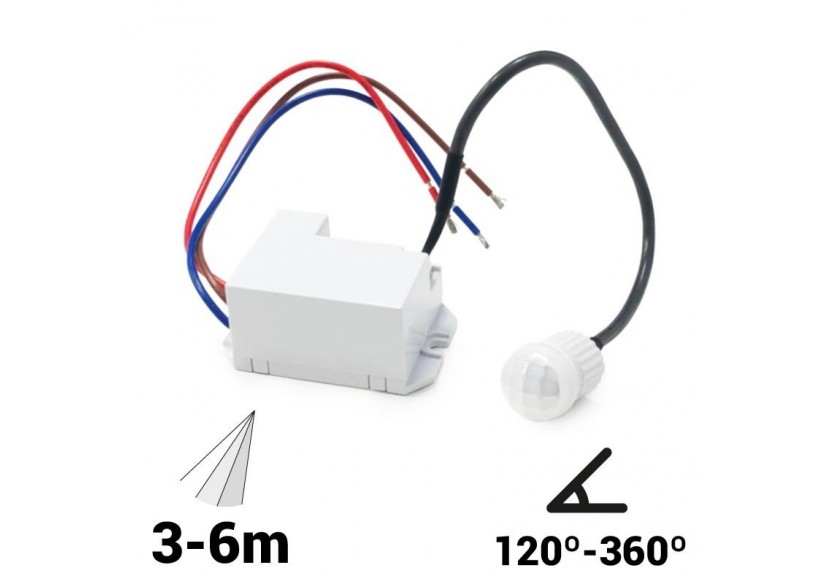 Détecteur de mouvement PIR mural/plafond 120 degrés /360 degrés - IP20 - ST24 - Barcelona LED