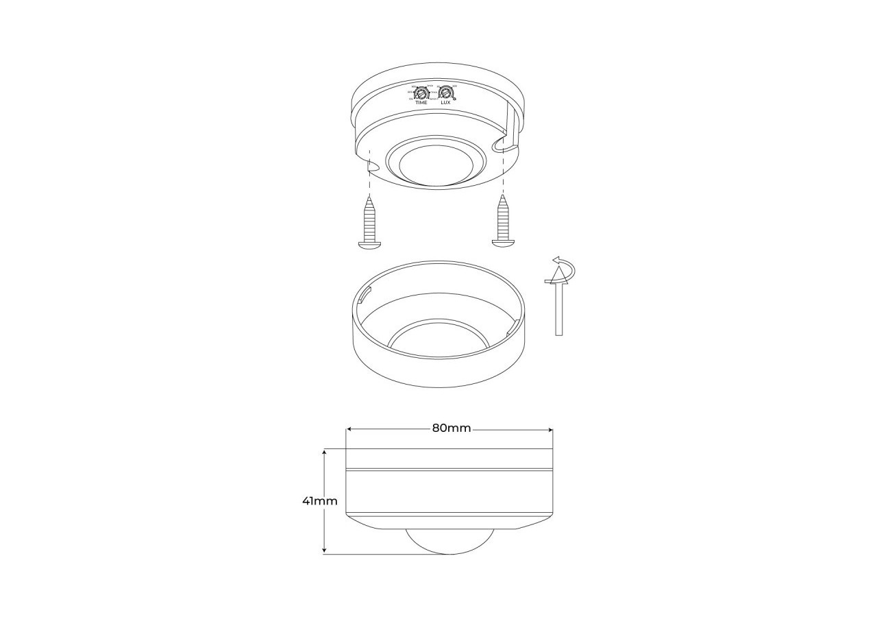 Détecteur de mouvement PIR de surface 360 degrés IP44 - ST05A - Barcelona LED