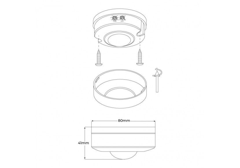 Détecteur de mouvement PIR de surface 360 degrés IP44 - ST05A - Barcelona LED