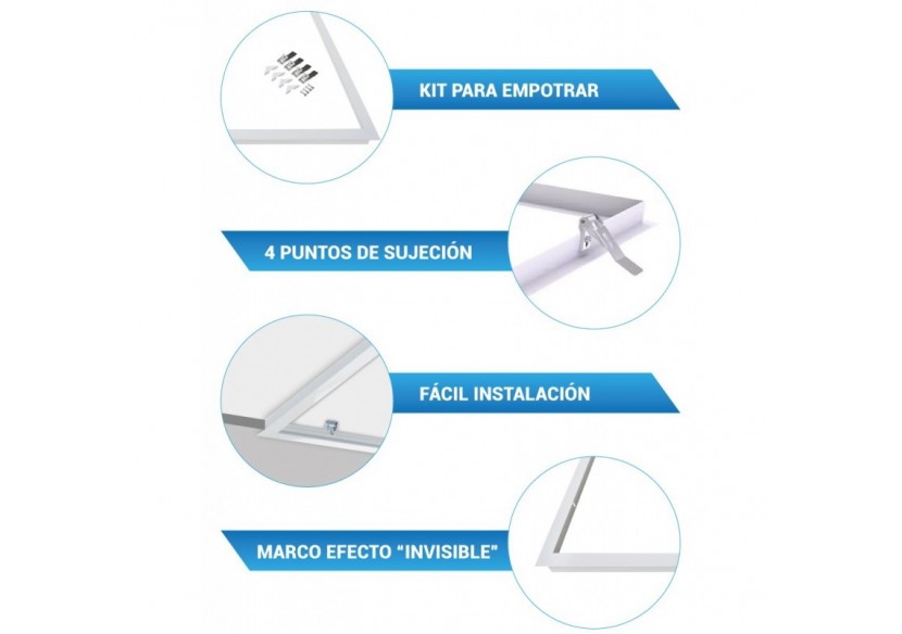 Kit cadre encastrable pour panneau LED 60x60 - B4270-60X60 - Barcelona LED