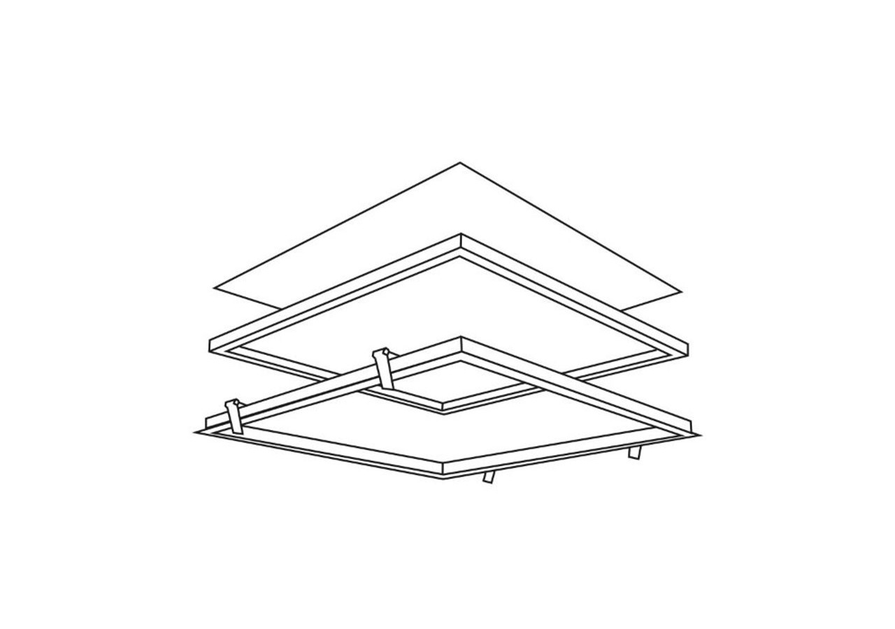 Kit cadre encastrable pour panneau LED 60x60 - B4270-60X60 - Barcelona LED