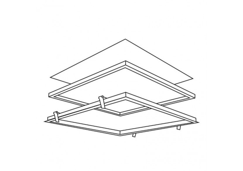 Kit cadre encastrable pour panneau LED 60x60 - B4270-60X60 - Barcelona LED