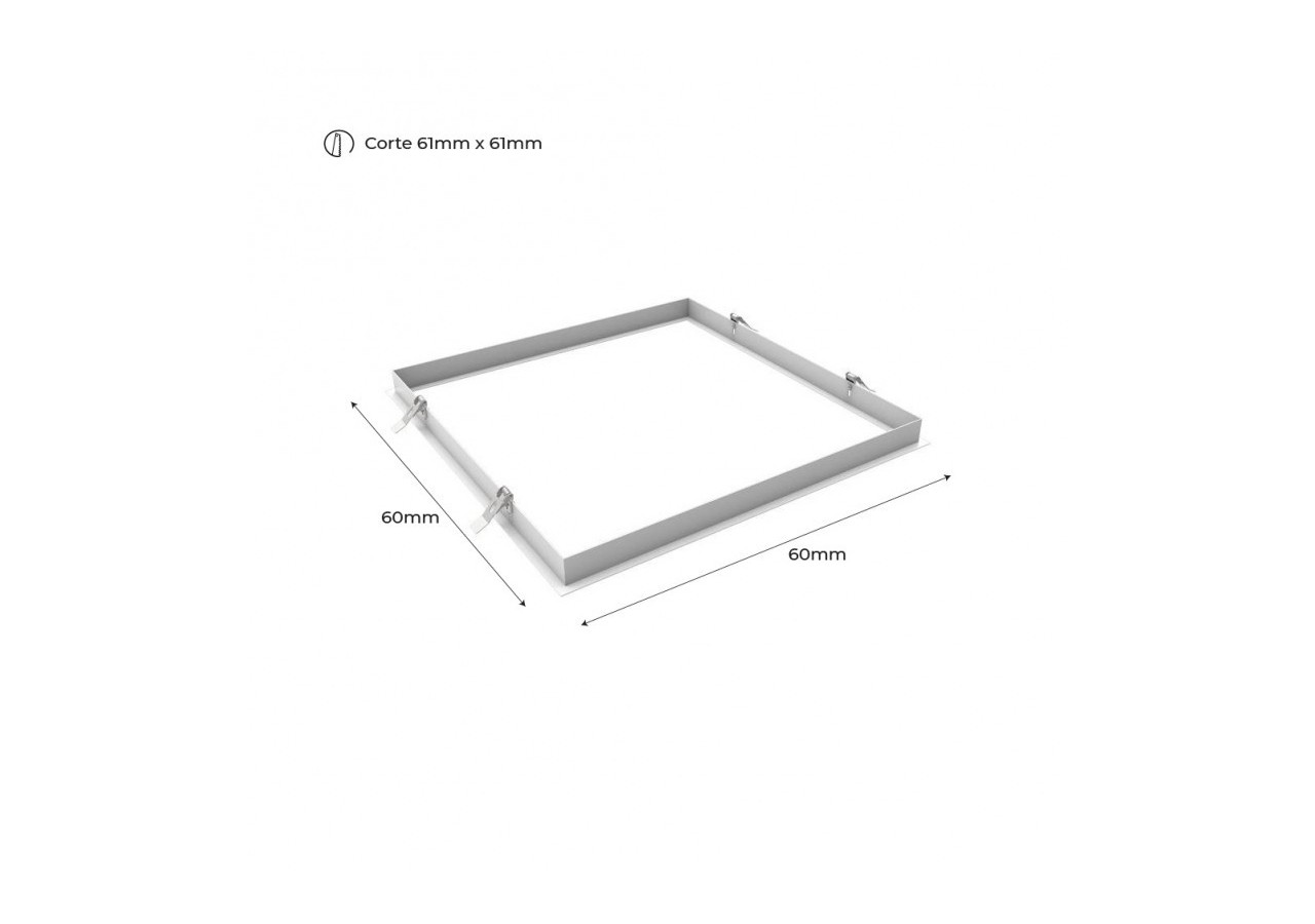 Kit cadre encastrable pour panneau LED 60x60 - B4270-60X60 - Barcelona LED