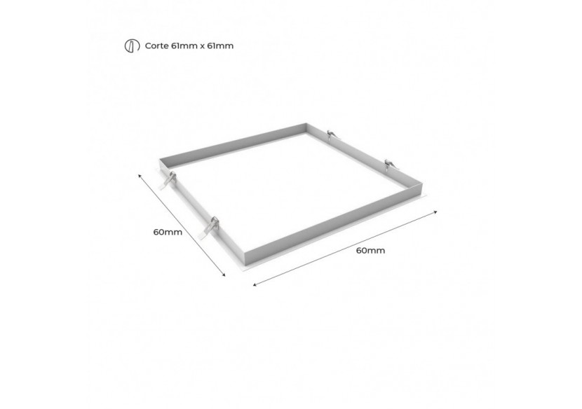 Kit cadre encastrable pour panneau LED 60x60 - B4270-60X60 - Barcelona LED