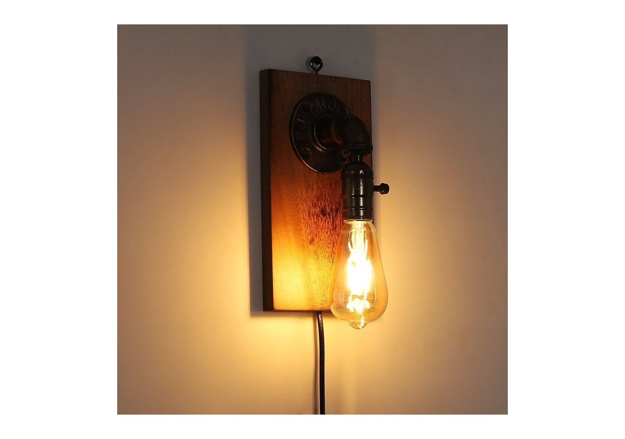 Applique murale bois et métal "Older"| Vintage Series - LV422 - Barcelona LED