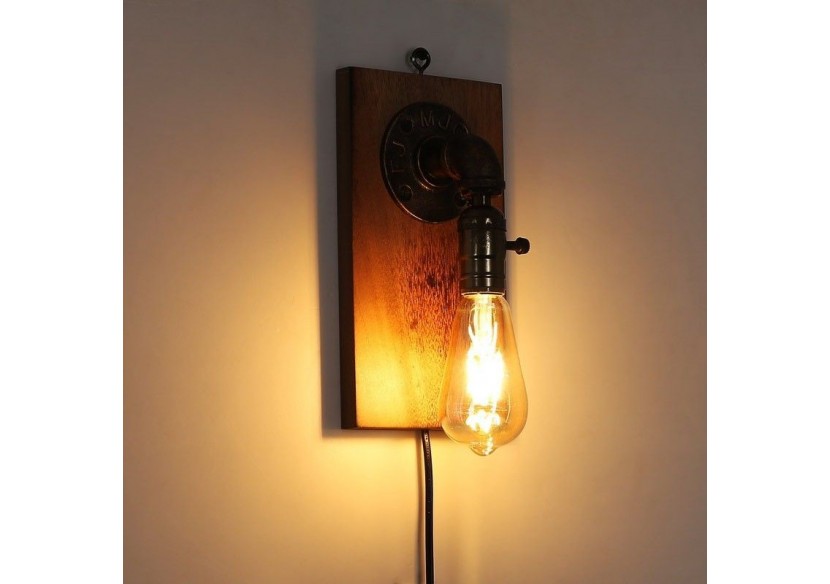 Applique murale bois et métal "Older"| Vintage Series - LV422 - Barcelona LED