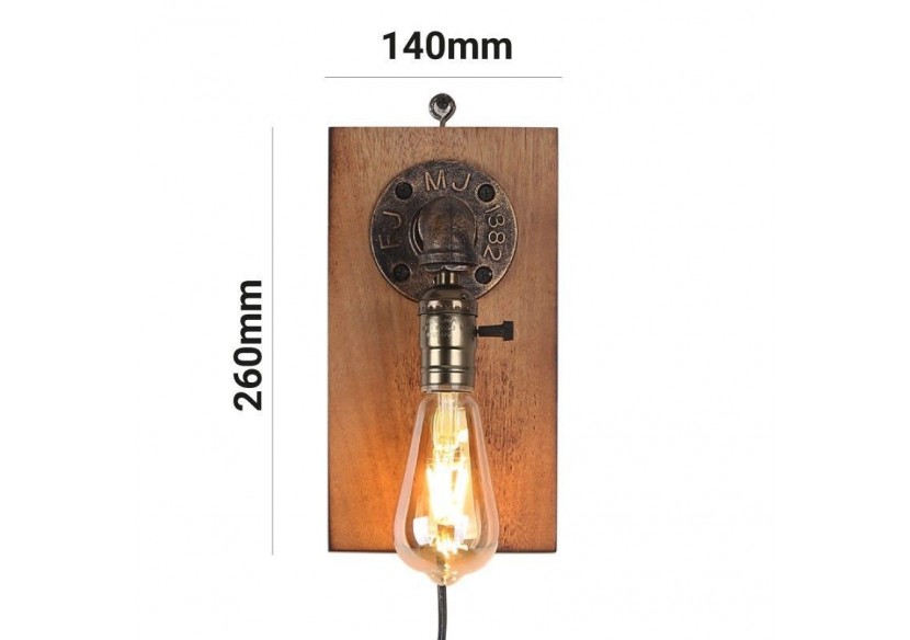 Applique murale bois et métal "Older"| Vintage Series - LV422 - Barcelona LED