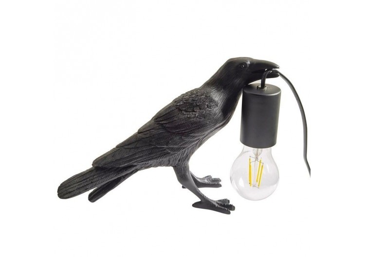 Lampe design oiseau "Corb" en résine- Bird series - L4033-M - Barcelona LED