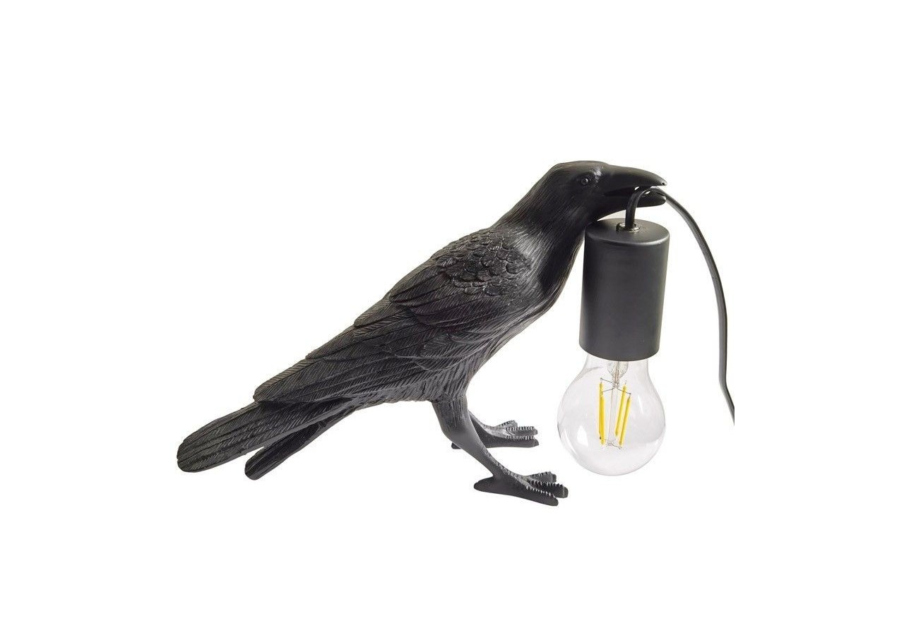 Lampe design oiseau "Corb" en résine- Bird series - L4033-M - Barcelona LED